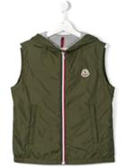 Moncler Kids Zipped Vest, Boy's, Size: 14 Yrs, Green