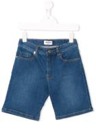 Moschino Kids Fitted Denim Shorts - Blue