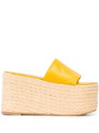 Simon Miller Platform Espadrille Wedge Sandals - Yellow