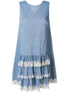 Twin-set Tiered Short Dress - Blue