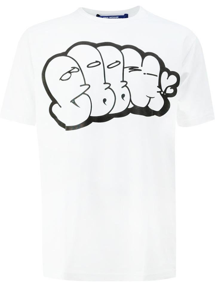 Junya Watanabe Comme Des Garçons Man Doodle Print T-shirt - White