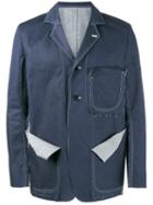 Sulvam Denim Shirt Jacket, Men's, Size: Medium, Blue, Cotton