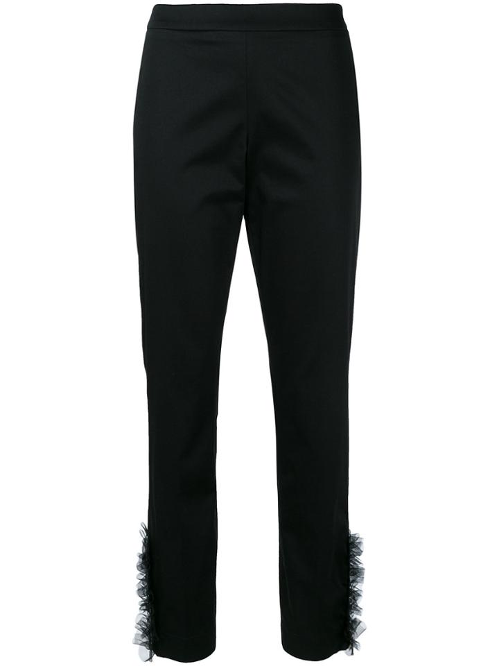 Moschino Tulle Cuff Tailored Trousers - Black