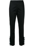 Moschino Tulle Cuff Tailored Trousers - Black