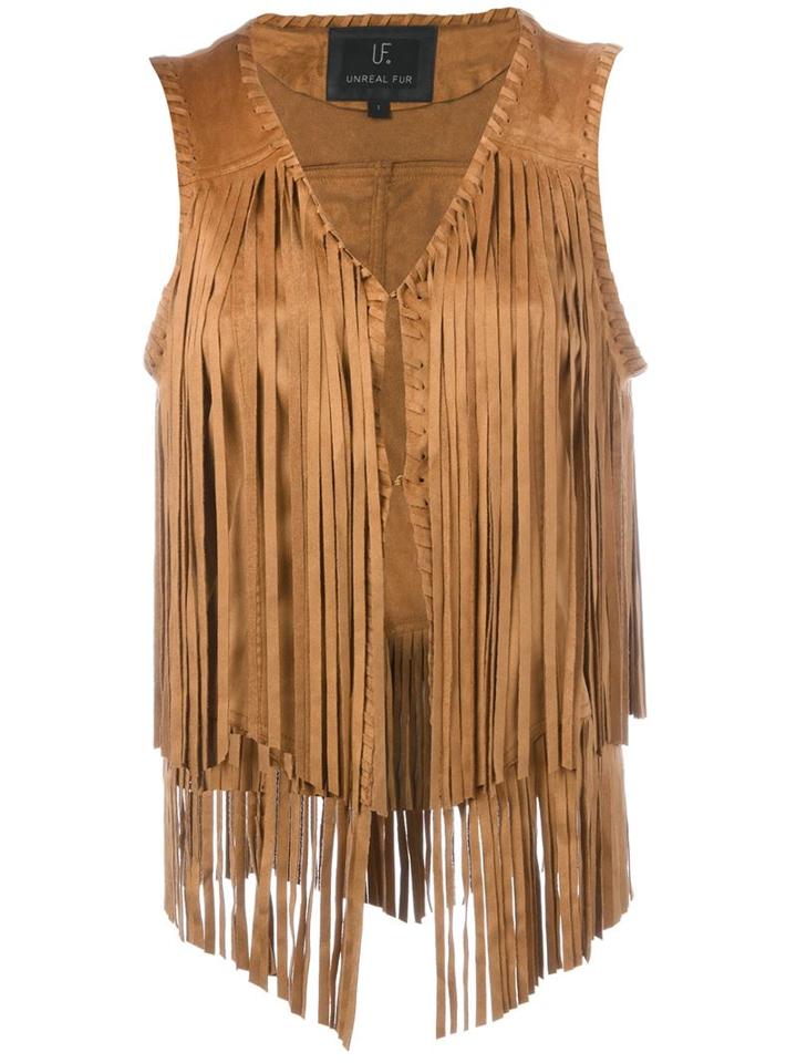 Unreal Fur Isi Vest, Women's, Size: M, Brown, Polyester/spandex/elastane