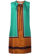 Dvf Diane Von Furstenberg Colour-block Dress - Green
