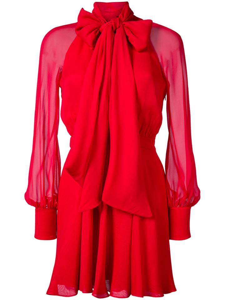 Haney Cinched Waist Dress - Red