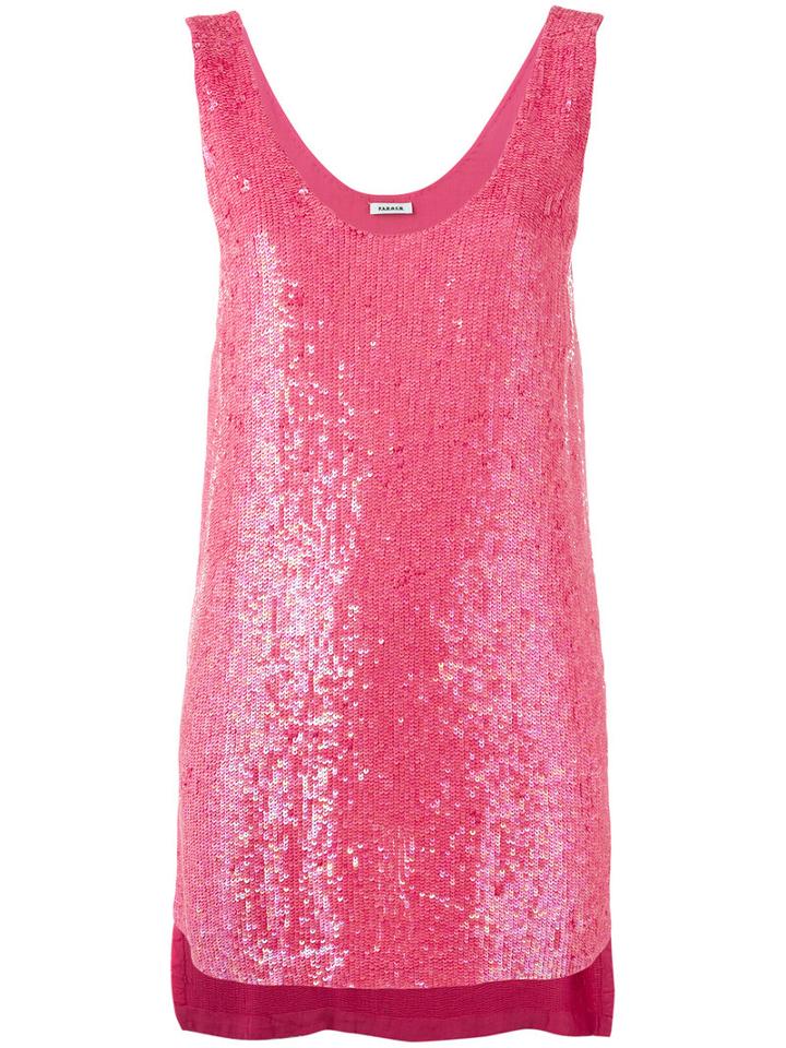 P.a.r.o.s.h. Sequin Tank Top, Women's, Size: Xs, Pink/purple, Viscose/pvc