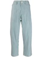 Jejia Camille Striped Trousers - Green
