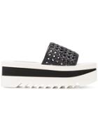 Stella Mccartney Woven Platform Slides - Black