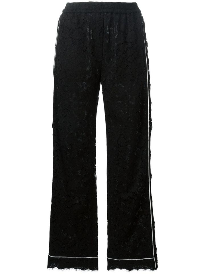 Dolce & Gabbana Lace Palazzo Pants - Black