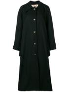 A.w.a.k.e. Mode A-line Buttoned Coat - Black
