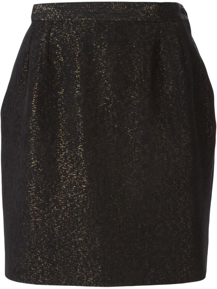 Yves Saint Laurent Vintage Metallic Thread Mini Skirt