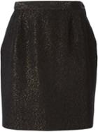 Yves Saint Laurent Vintage Metallic Thread Mini Skirt