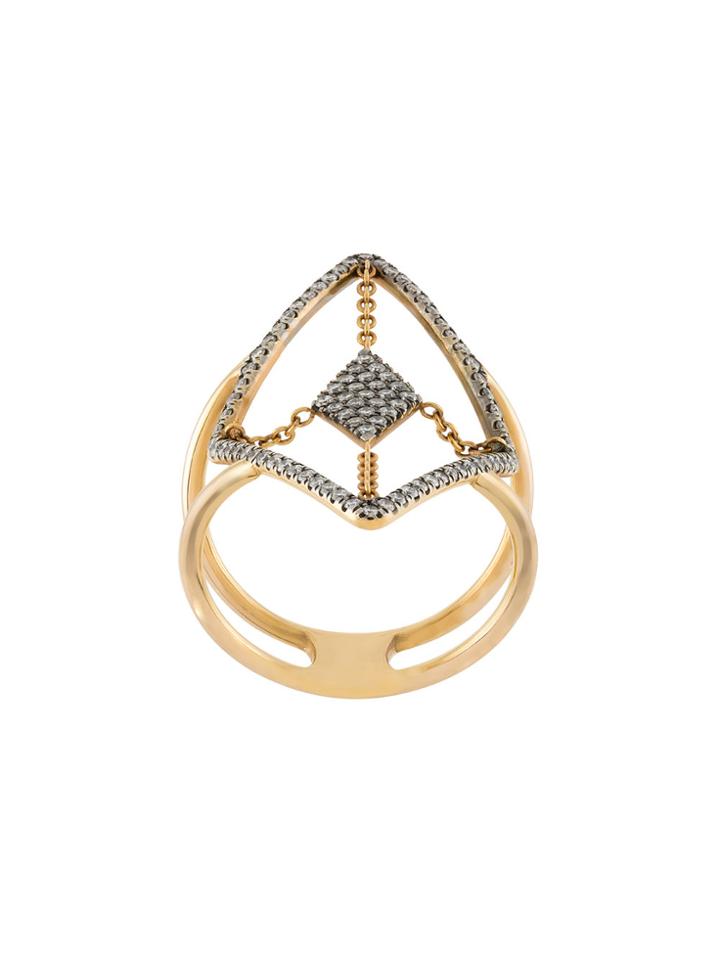 Diane Kordas Floating Diamond Ring - Grey