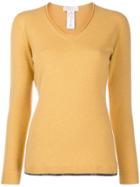 Fabiana Filippi V-neck Knit Sweater - Yellow