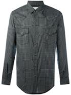 Saint Laurent Star Print Western Shirt, Men's, Size: Large, Black, Cotton