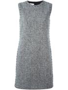 Valentino 'rockstud Rolling Noir' Accent Mini Dress, Women's, Size: 40, Black, Silk/wool