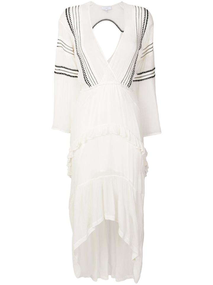 Iro Long Embroidered Dress - White