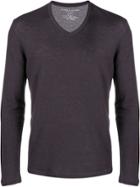 Majestic Filatures V-neck Fine-knit Jumper - Grey