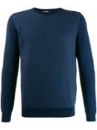 Hackett Herringbone Knit Sweater - Blue
