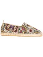 Etro Embroidered Espadrilles - Grey