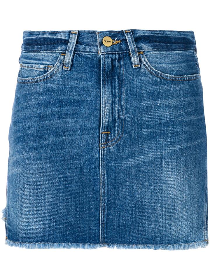 Frame Denim Denim Mini Skirt - Blue