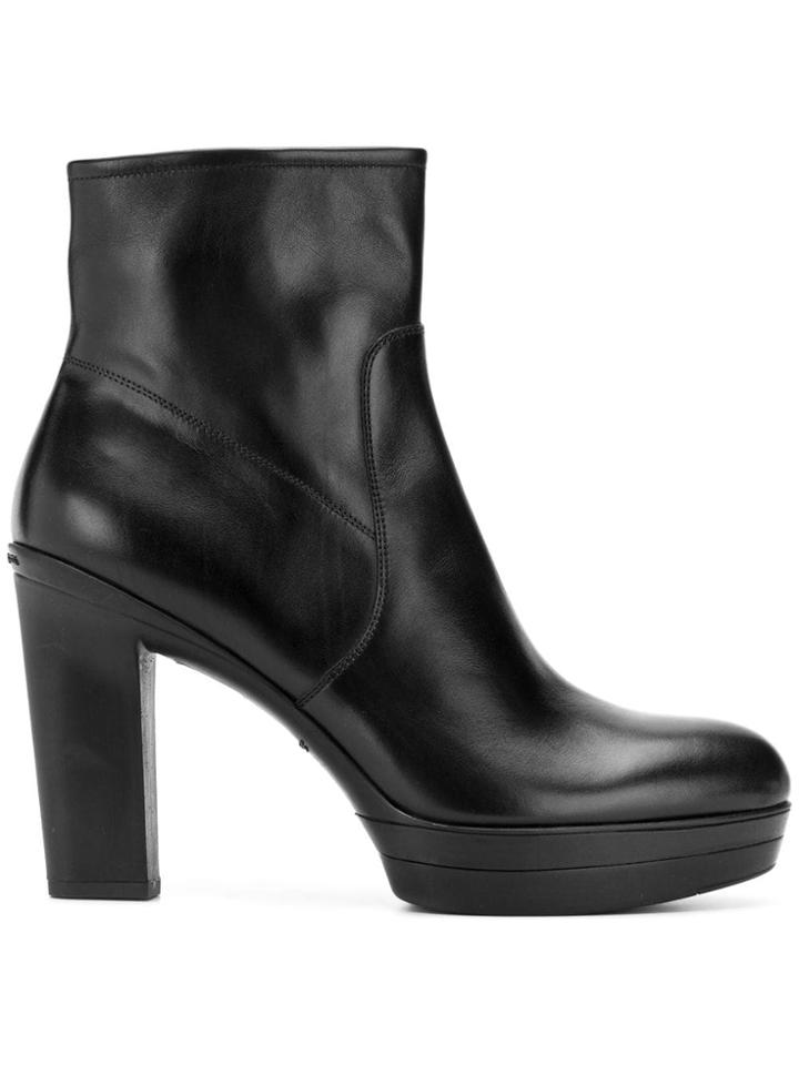 Santoni Classic Platform High Boots - Black