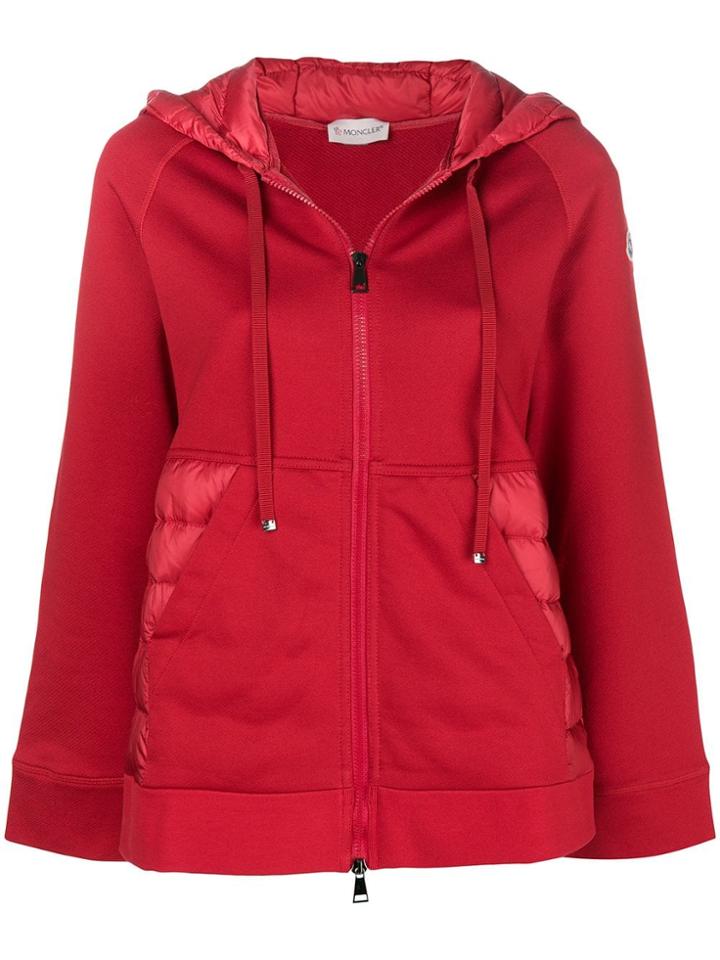 Moncler Puffer Hoodie Jacket - Red