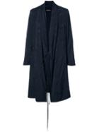 Uma Wang Floral Jacquard Coat, Size: Large, Blue, Cupro/viscose/wool