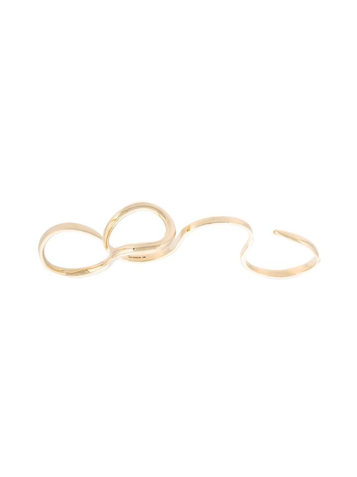Ana Khouri Four Finger Cuff Ring - Yellow & Orange
