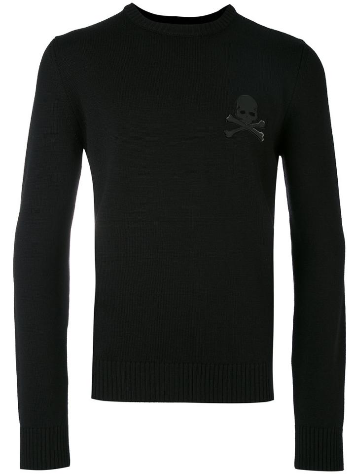 Philipp Plein - Skull Detail Sweater - Men - Merino - L, Black, Merino