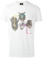 Animal Print T-shirt, Men's, Size: Medium, White, Organic Cotton, Ps By Paul Smith