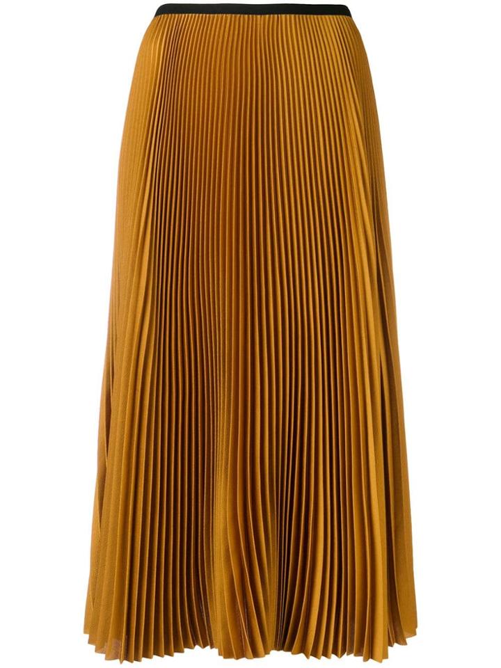 Blanca Pleated Midi Skirt - Gold