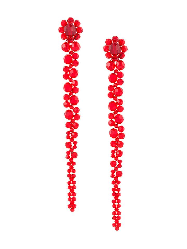 Simone Rocha Stud Drop Earrings - Red