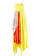 Unravel Project Pleated Draped Dress - Yellow