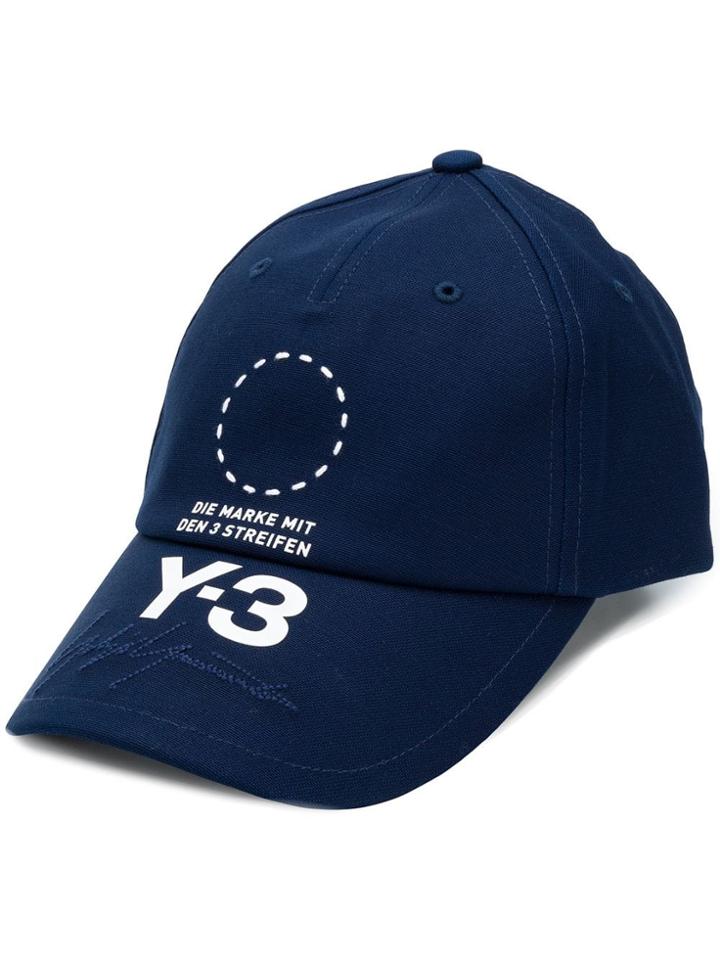 Y-3 Embroidered Cap - Blue