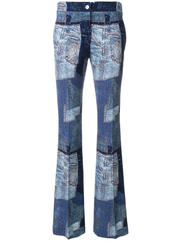 Moschino Denim Patchwork Flares - Blue