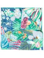 Salvatore Ferragamo - Floral Silk Scarf - Women - Silk - One Size, Blue, Silk