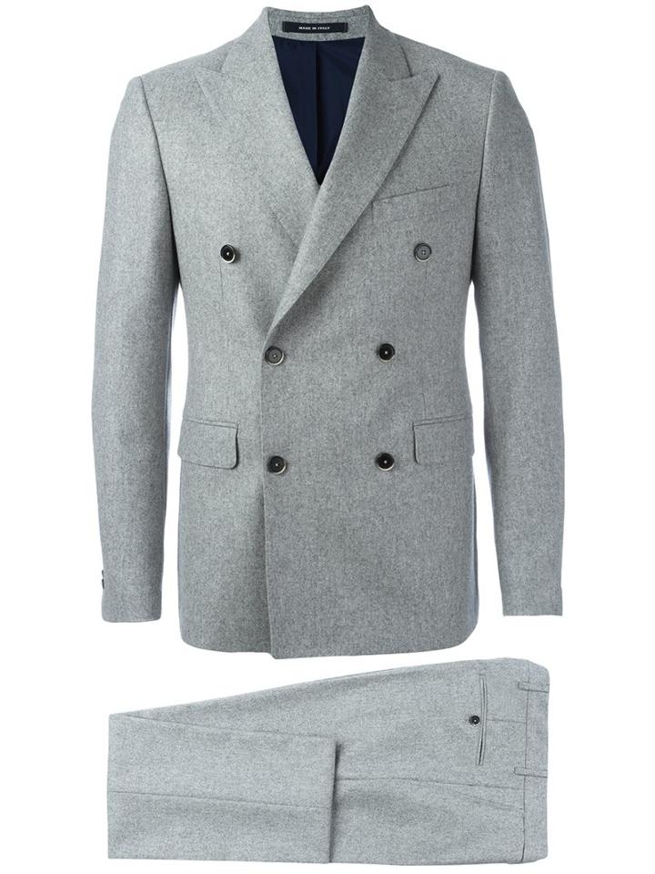 Dinner Two Piece Suit, Men's, Size: 46, Grey, Cupro/virgin Wool