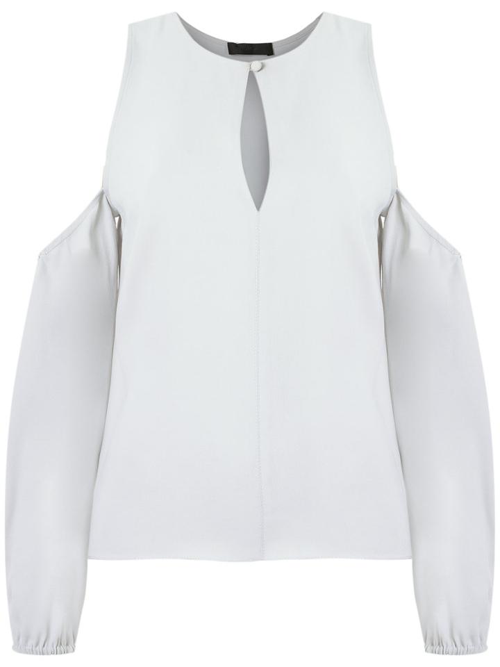 Talie Nk - Cold Shoulder Blouse - Women - Acetate/viscose - 38, Grey, Acetate/viscose