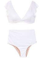 Brigitte Plain Bikini Set - White