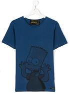 Finger In The Nose Simpson Print T-shirt - Blue