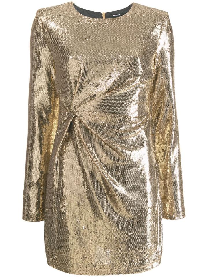 P.a.r.o.s.h. Sequinned Party Dress - Gold