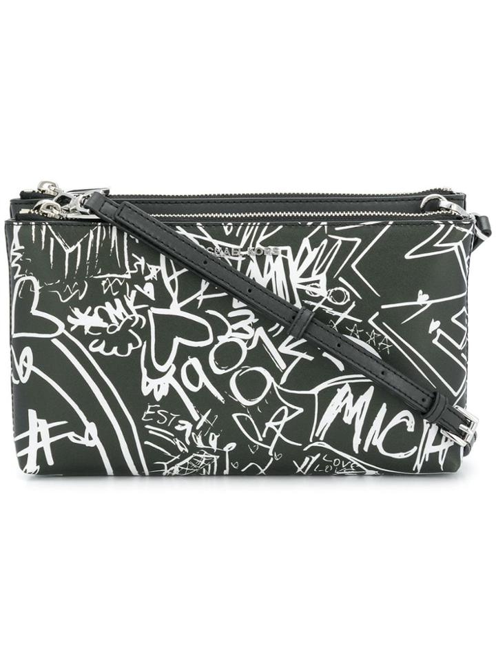 Michael Michael Kors Graffiti Cross Body Bag - Black