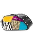 Marc Jacobs Small Punk Patchwork Snapshot Camera Bag, Women's, Black, Leather/polyurethane/sheep Skin/shearling/calf Hair