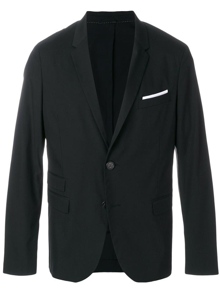 Neil Barrett Contrast Welt Blazer - Black