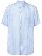 Comme Des Garçons Shirt Short-sleeve Striped Shirt - Blue