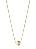 Shihara Half Pearl Necklace 90&deg; - Metallic