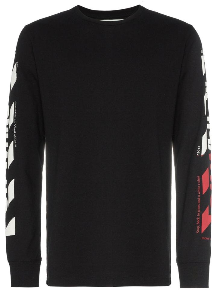 Off-white Logo Stripe T-shirt - Black